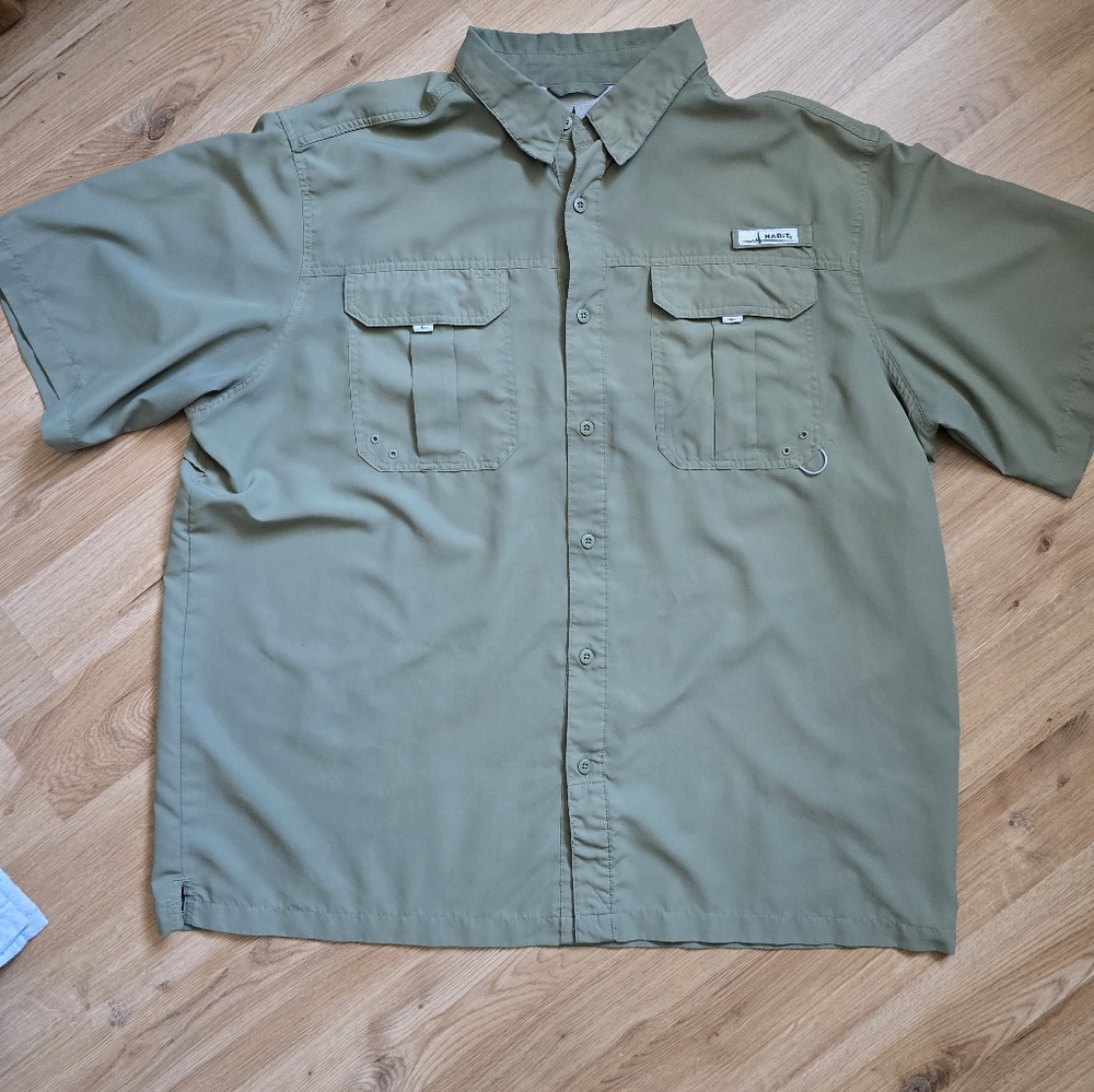 Mint Habit Green Casual Button Down Shirt Short Sleeve 2XL